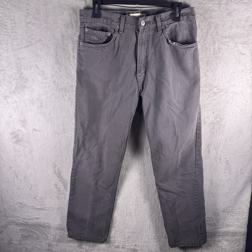 Vintage Levi's 505 Men's Straight Leg Gray Denim Jeans Size 33x30 2004 Y2K
